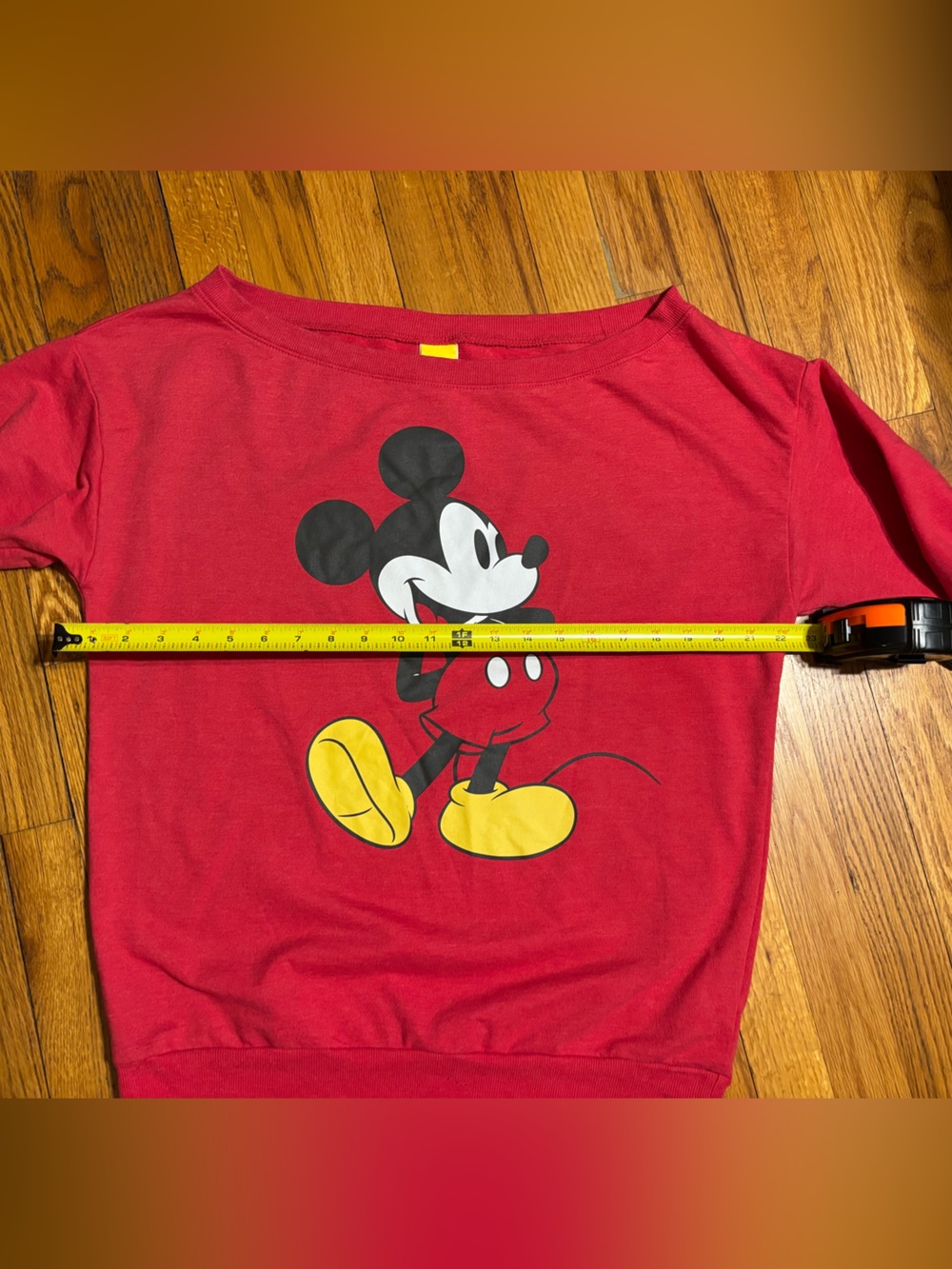 Disney Red Off-the-Shoulder Mickey Sweatshirt - Picture 8 of 10